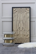Clear Glass and Gold Finish Side Table