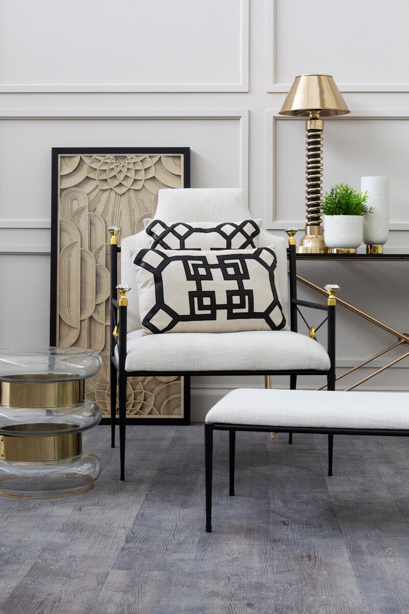 Clear Glass and Gold Finish Side Table