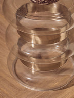 Clear Glass and Gold Finish Side Table