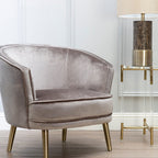 Gold Finish and Acrylic Round Side Table