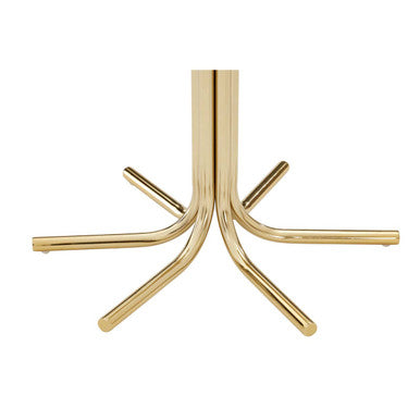 Gold Finish Side Table with Clear Glass Top