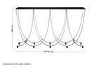 Black Glass Top Console Table