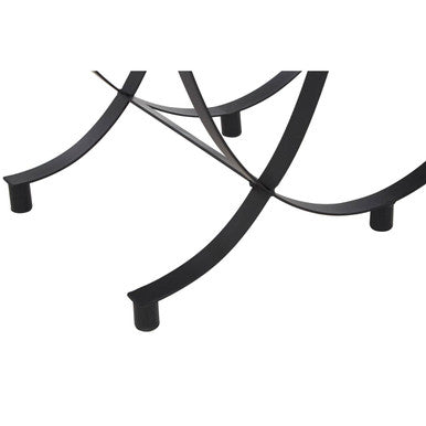 Black Glass Top Console Table