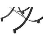 Black Glass Top Console Table