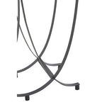 Grey Glass and Black Finish Console Table