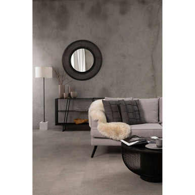 Grey Glass and Black Finish Wireframe Console Table