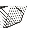Grey Glass and Black Finish Wireframe Coffee Table