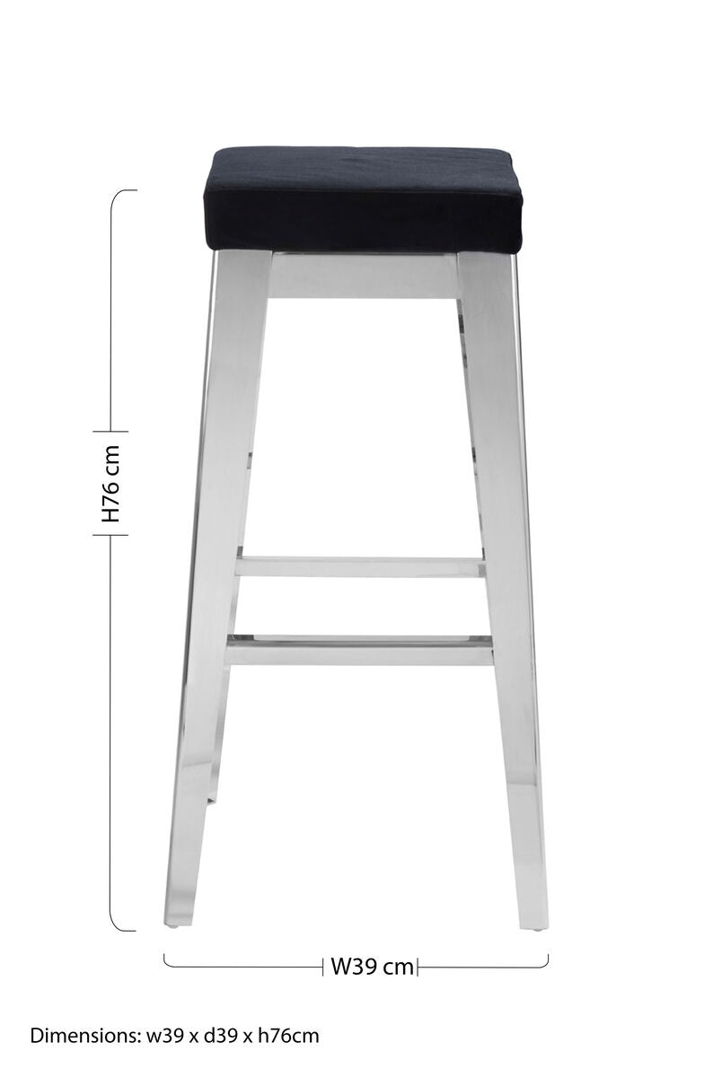 Black Velvet Bar Stool
