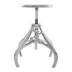 Silver Finish Adjustable Stool
