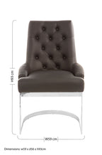 Tufted Black Faux Leather Dining Chair