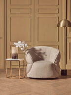 White Marble Hexagonal Side Table