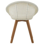 White Rattan Effect Dining Chair