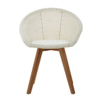White Rattan Effect Dining Chair