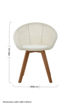White Rattan Effect Dining Chair