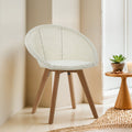 White Rattan Effect Dining Chair