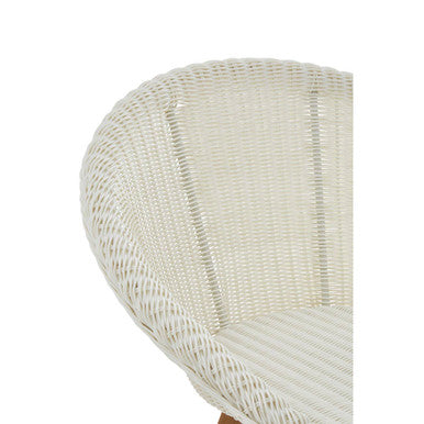 White Rattan Effect Dining Chair