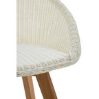 White Rattan Effect Dining Chair