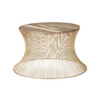 Mango Wood and Gold Finish Coffee Table