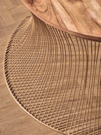 Mango Wood and Gold Finish Coffee Table