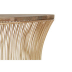 Mango Wood and Gold Finish Coffee Table