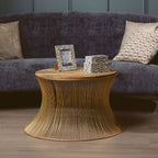Mango Wood and Gold Finish Coffee Table