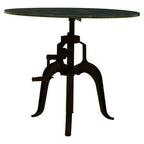 Green Marble and Black Metal Bar Table