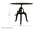 Green Marble and Black Metal Bar Table