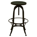 Green Marble and Black Finish Bar Stool
