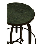 Green Marble and Black Finish Bar Stool