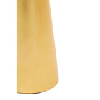 White Marble and Gold Finish Tall Side Table