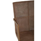 Grey Leather Cantilever Dining Chair