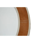 Tan Genuine Leather Round Wall Mirror