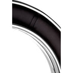 Black Genuine Leather Wide Rim Wall Mirror