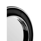 Black Genuine Leather Wide Rim Wall Mirror
