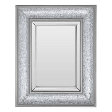 Silver Mosaic Bevelled Wall Mirror