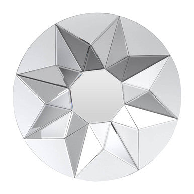 3D Shape Round Wall Mirror