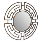 Bronze Metal Frame Round Wall Mirror