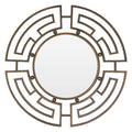 Bronze Metal Frame Round Wall Mirror