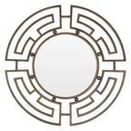 Bronze Metal Frame Round Wall Mirror