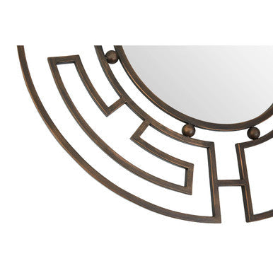 Bronze Metal Frame Round Wall Mirror