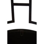 Four-Panel Black Round Wall Mirror
