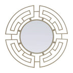 Four-Panel Silver Round Wall Mirror