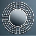 Four-Panel Silver Round Wall Mirror