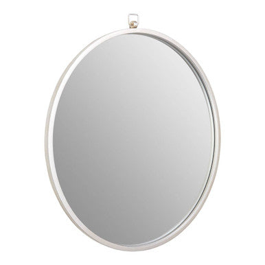Crystal Silver Round Wall Mirror