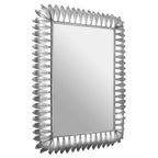 Silver Leaf Frame Wall Mirror
