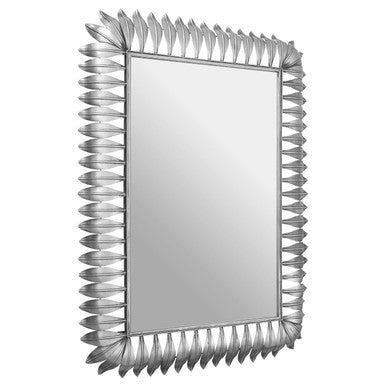 Silver Leaf Frame Wall Mirror