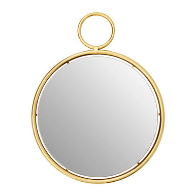 Gold Finish Pendant Wall Mirror