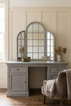 Grey Finish Dressing Table Mirror