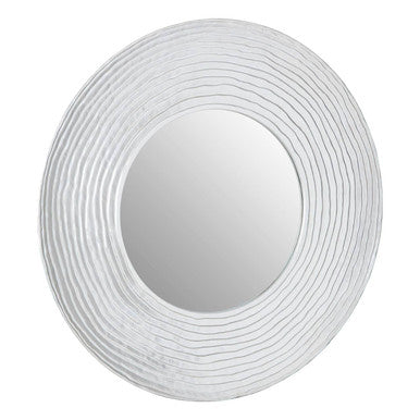 Round Wall Mirror with Silver Finish
