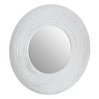 Round Wall Mirror with Silver Finish
